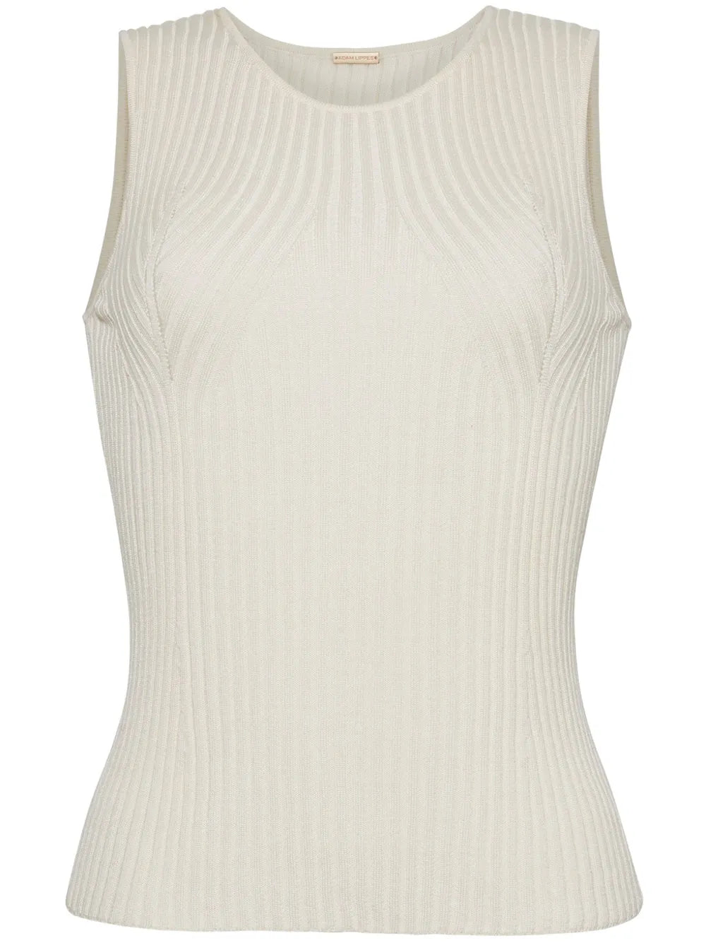 Perforated-Embellished Ribbed-Knit Top
