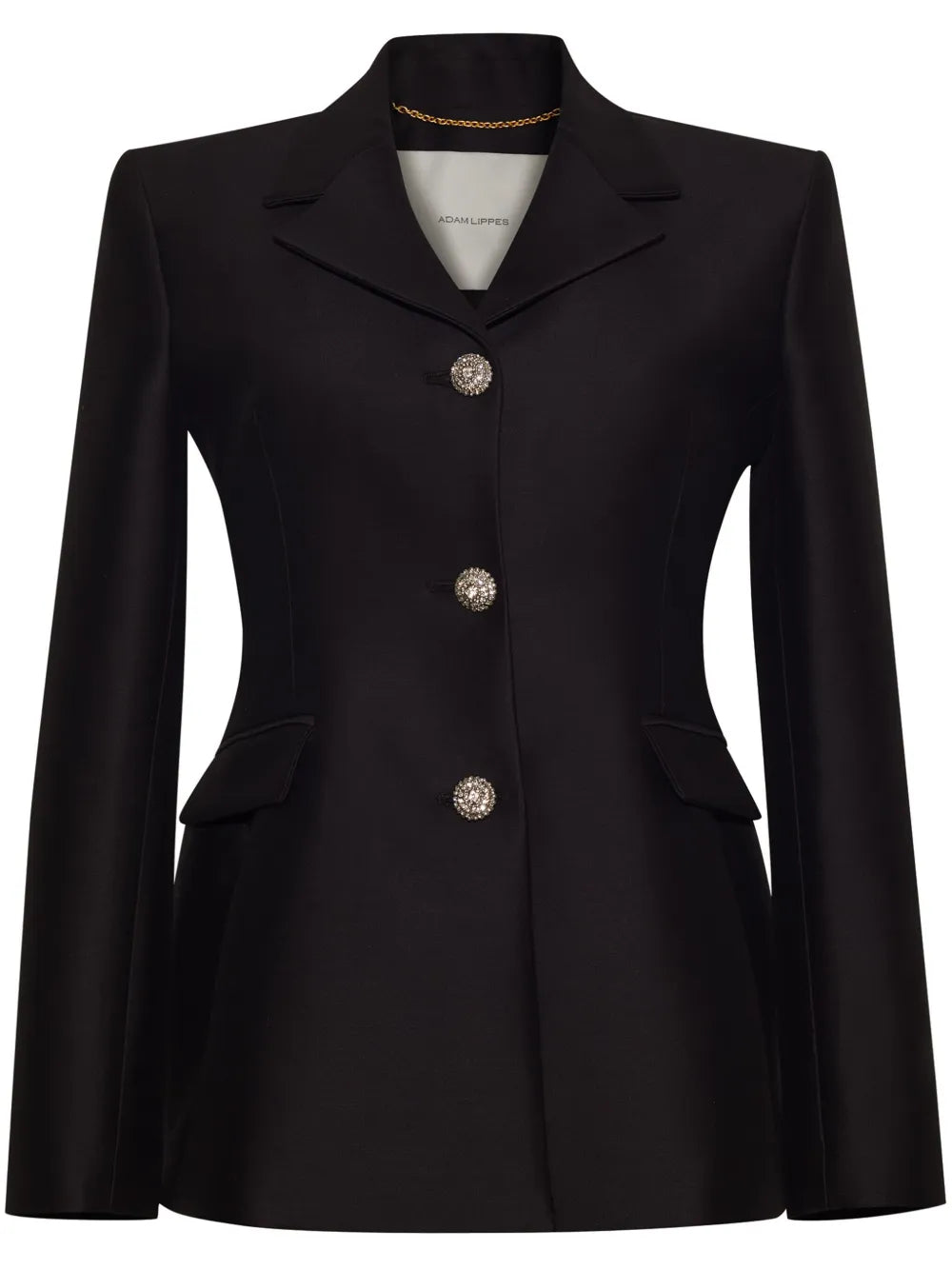 Single-Breasted Wool-Silk Blend Blazer