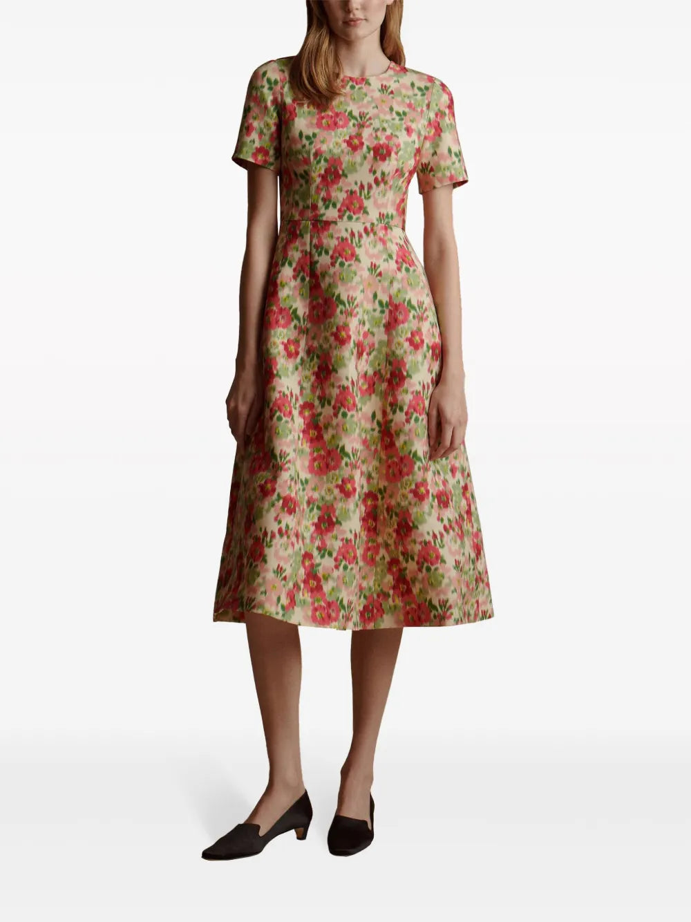 Eloise Floral-Print Flared Dress