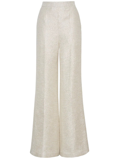 Bettina Metallic Wide-Leg Trousers