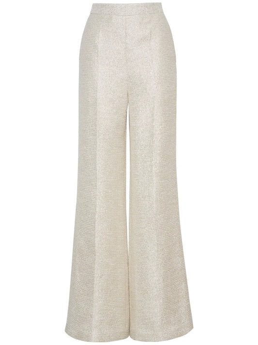 Bettina Metallic Wide-Leg Trousers