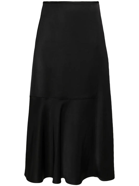 High-Waisted Panelled Midi Skirt