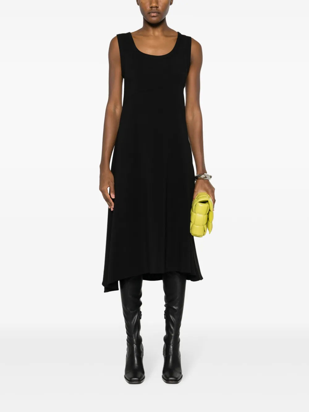 Scoop-Neck Midi Dress