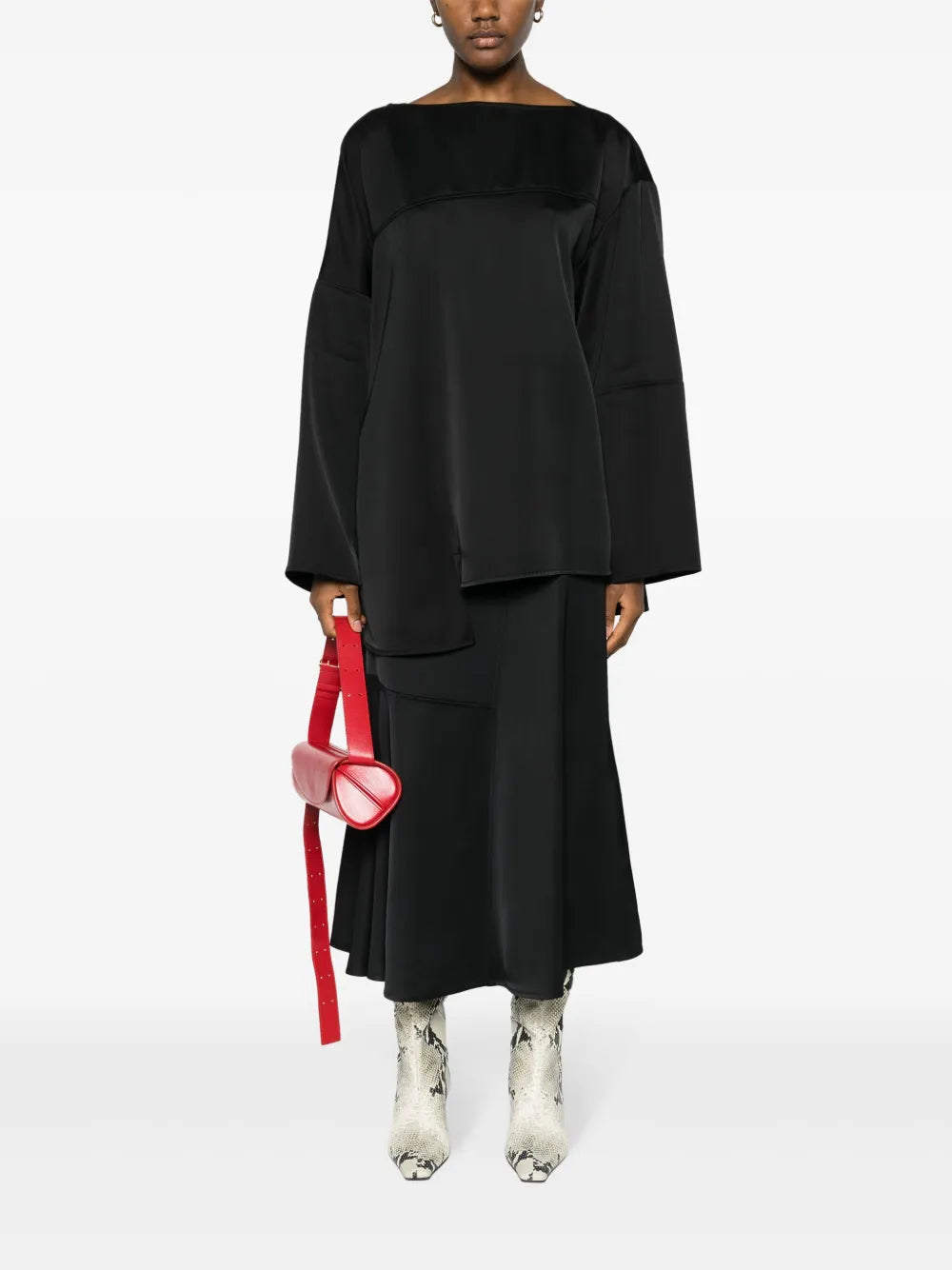 Long-Sleeve Panelled Shirt