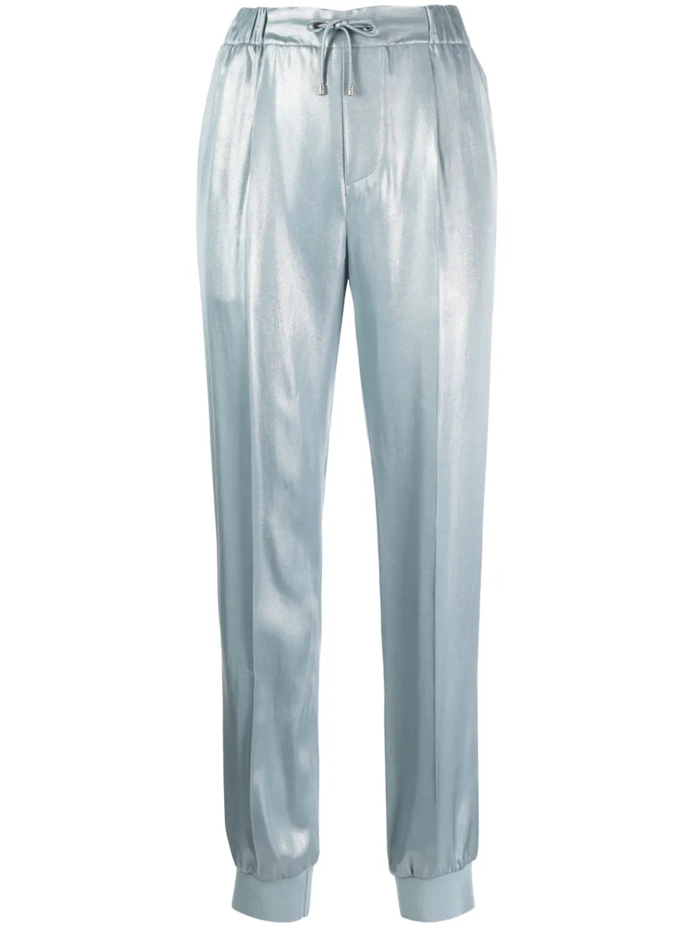 Metallic Slim-Cut Trousers