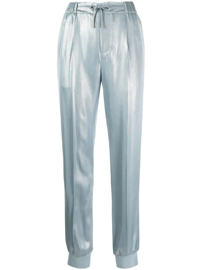 Metallic Slim-Cut Trousers