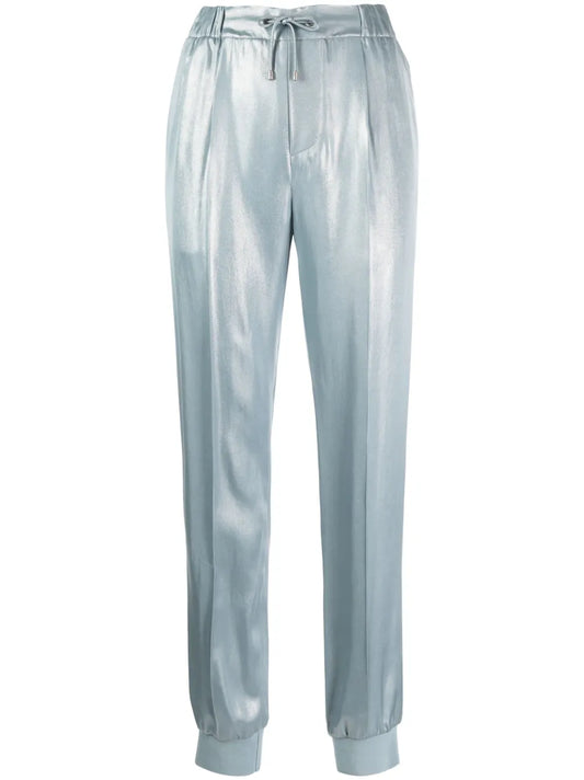 Metallic Slim-Cut Trousers