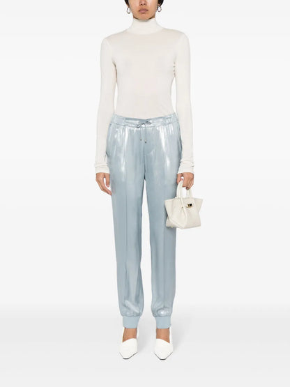 Metallic Slim-Cut Trousers