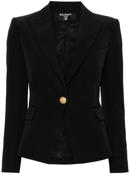 Single-Breasted Wool Blazer