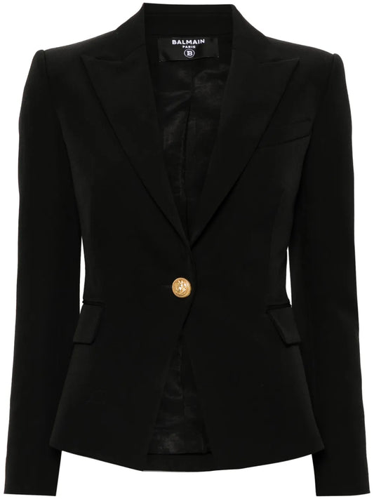 Single-Breasted Wool Blazer