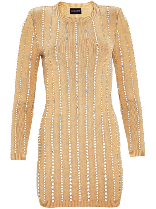 Virgina Rhinestone-Embellished Minidress