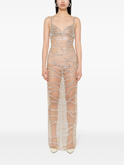 Citrine Gem-Embellished Dress