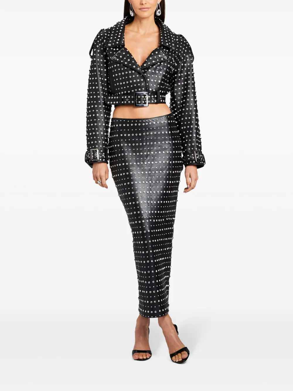 Whitley High-Waist Leather Skirt