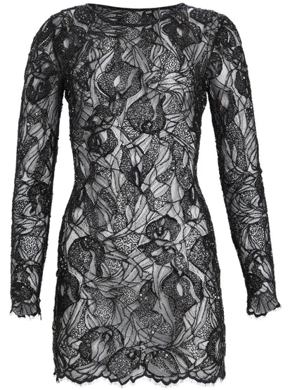 Kennedy Embellished-Lace Minidress