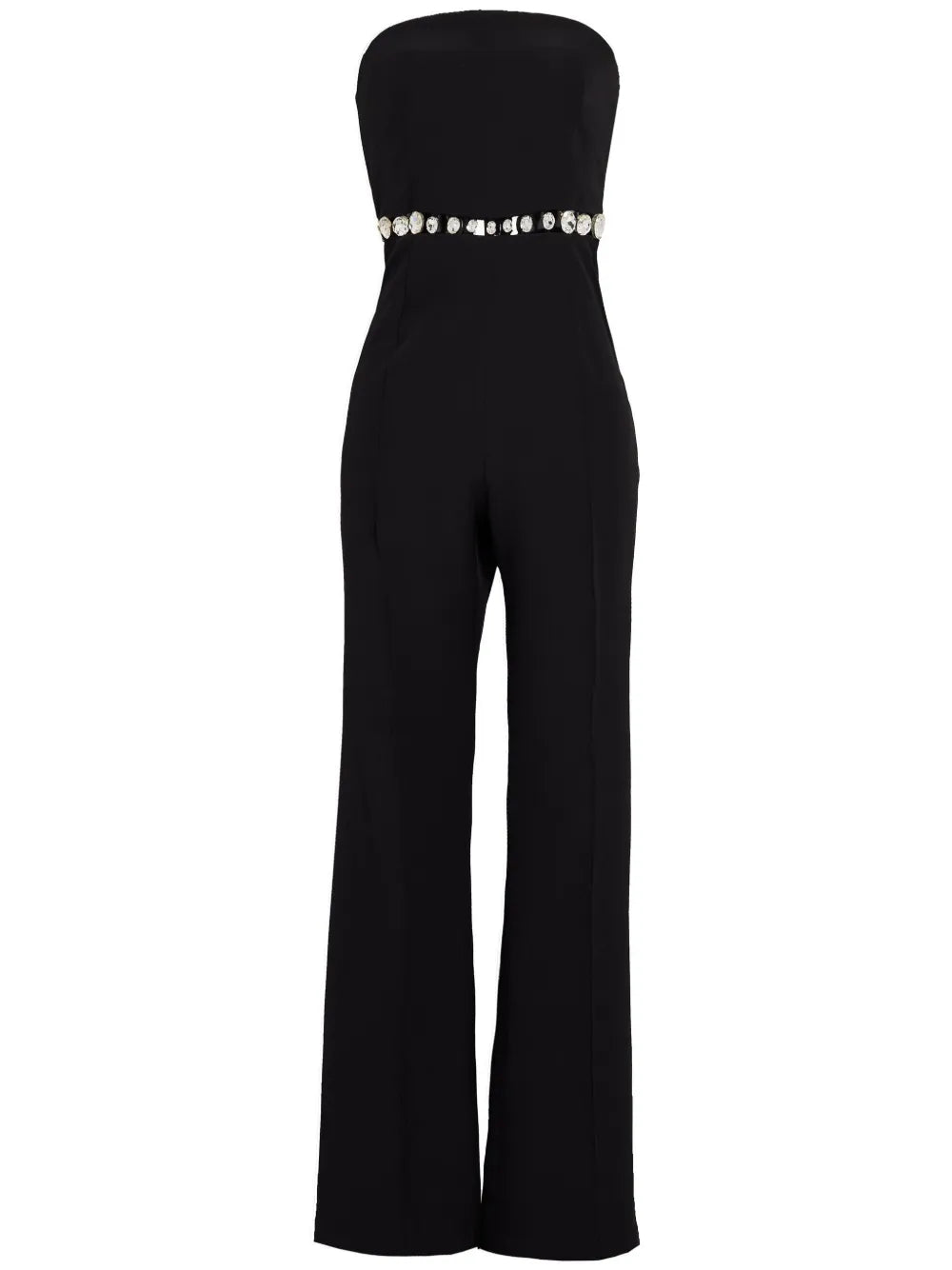 Glenda Crystal-Embellished Bandeau Jumpsuit