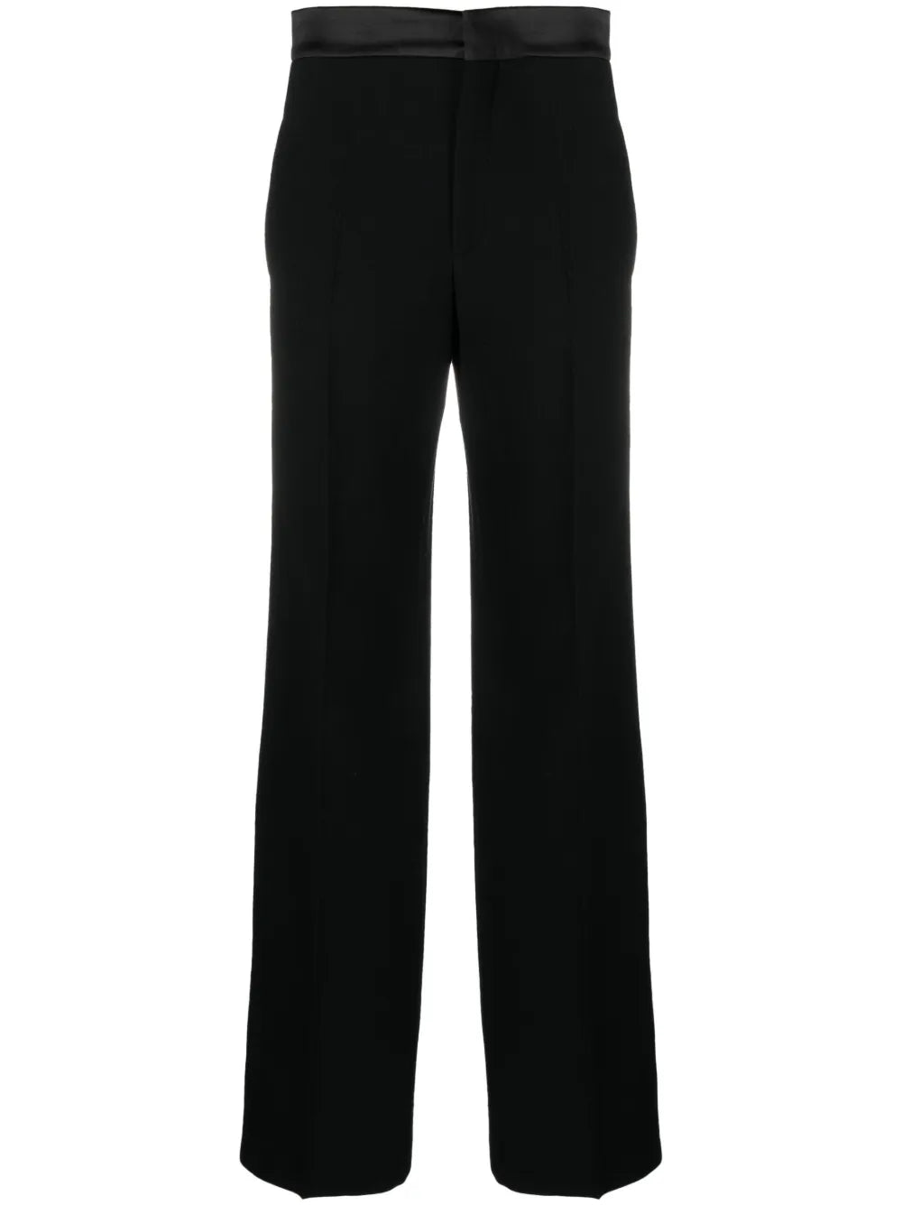High-Waisted Tailored Wool Trousers