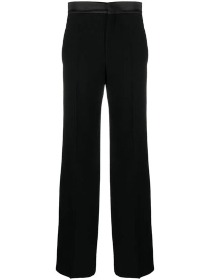 High-Waisted Tailored Wool Trousers