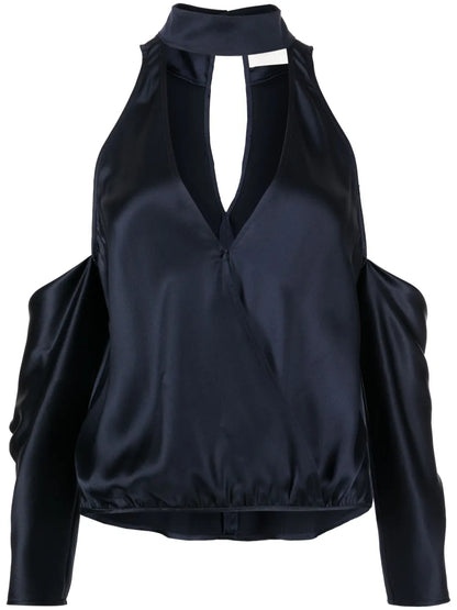 Cut-Out Silk Blouse