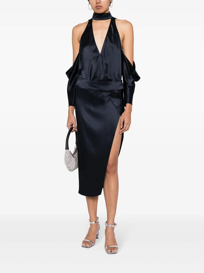 Cut-Out Silk Blouse