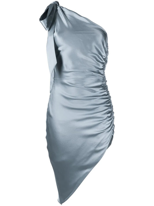 Asymmetric Silk Minidress