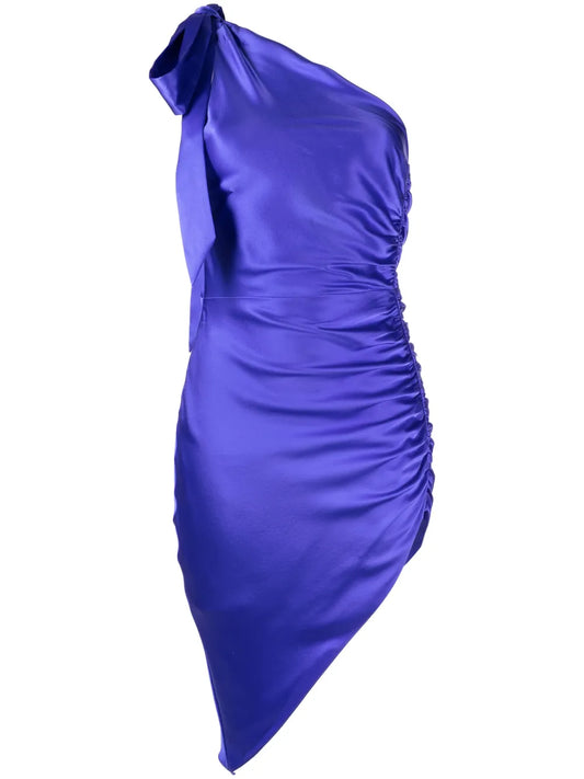 Asymmetric Silk Minidress