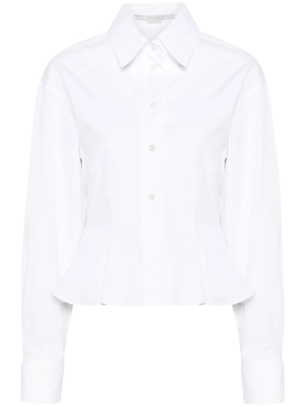 Peplum-Waist Cotton Shirt