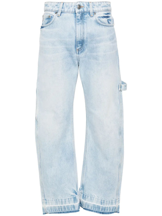 Mid-Rise Tapered-Leg Jeans