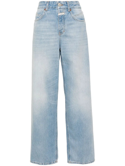 Mid-Rise Wide-Leg Jeans