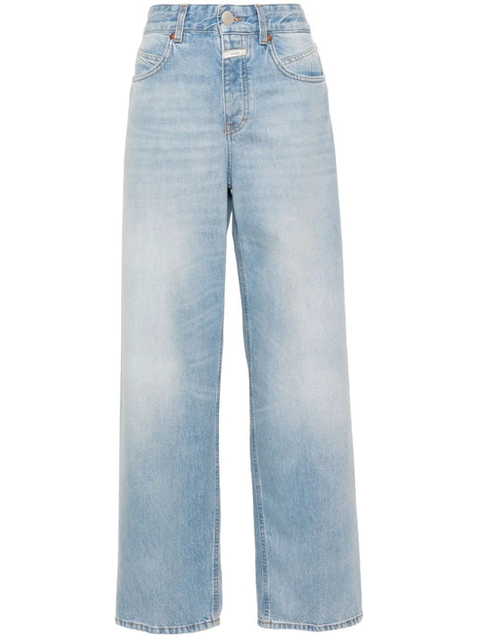 Mid-Rise Wide-Leg Jeans
