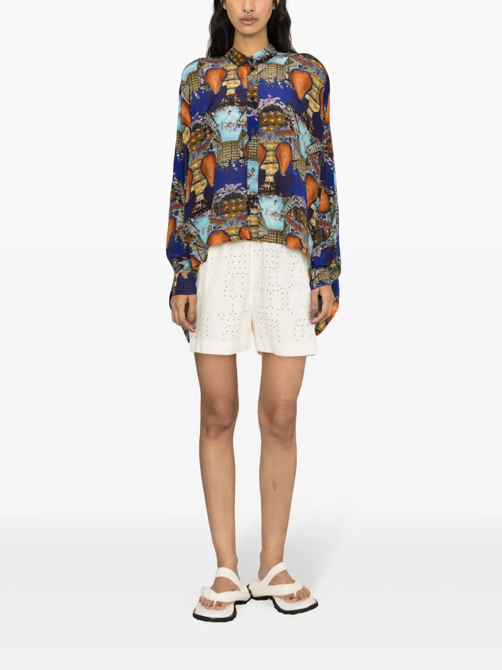 Square Collage-Print Shirt