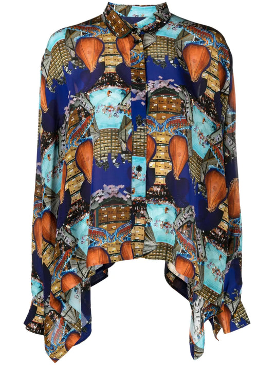 Square Collage-Print Shirt