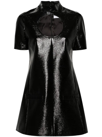Cut-Out Polished-Finish Minidress
