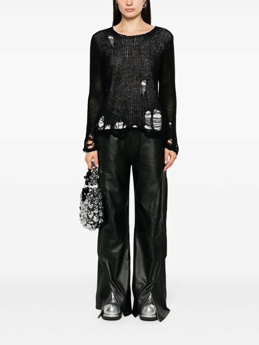 Ripped Layered Cashmere Jumper