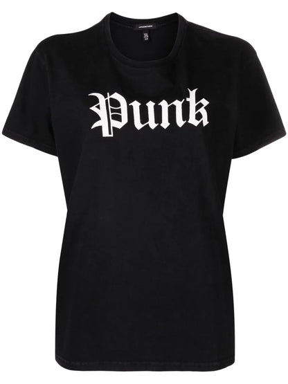 Punk-Print Cotton T-Shirt