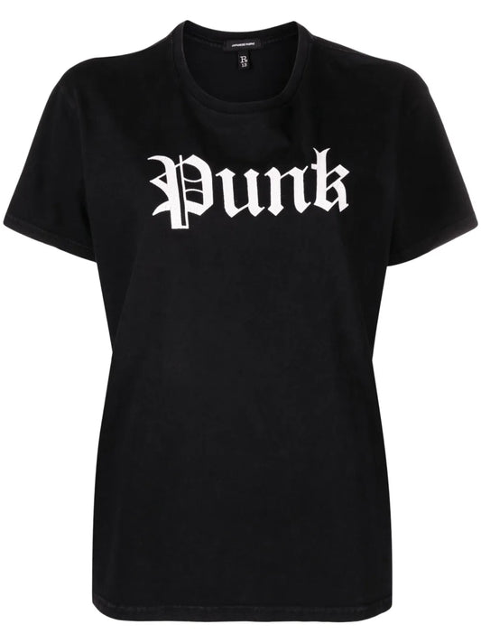 Punk-Print Cotton T-Shirt