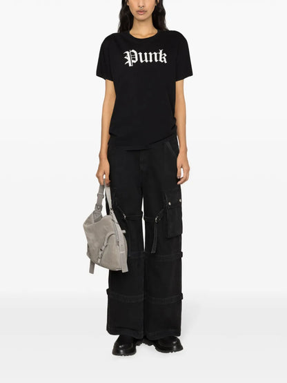 Punk-Print Cotton T-Shirt