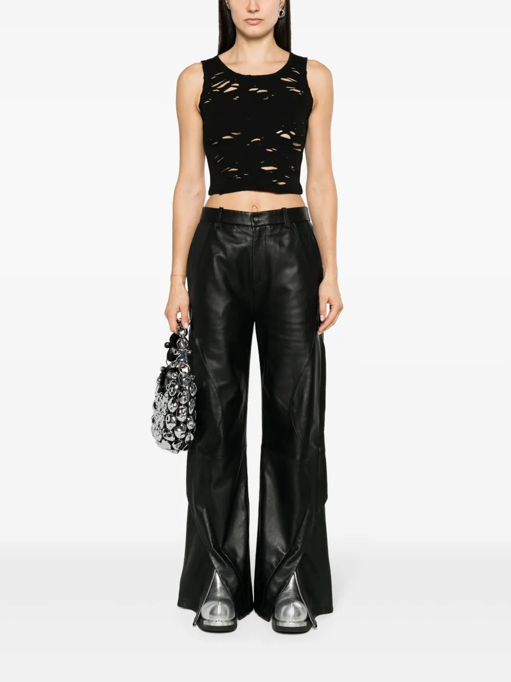 Ripped Cotton Crop Top
