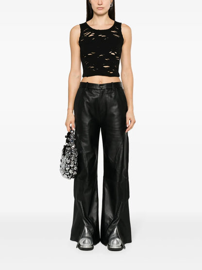 Ripped Cotton Crop Top