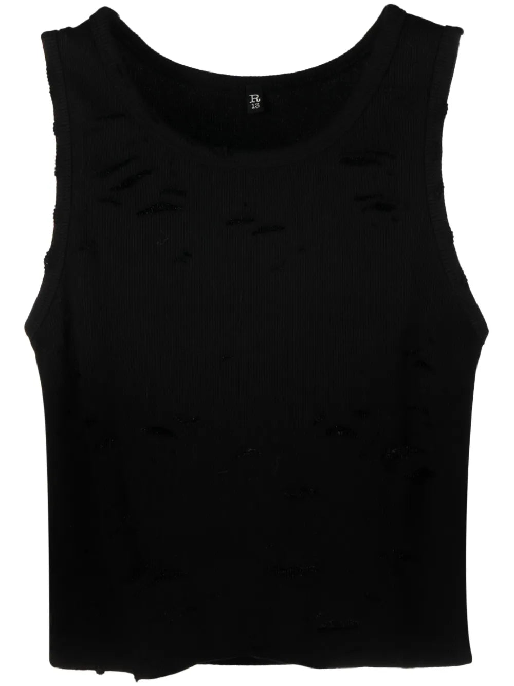 Ripped Cotton Crop Top