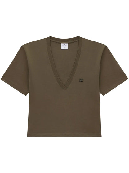 Logo-Appliqué Cropped T-Shirt