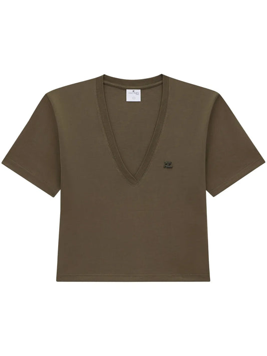 Logo-Appliqué Cropped T-Shirt