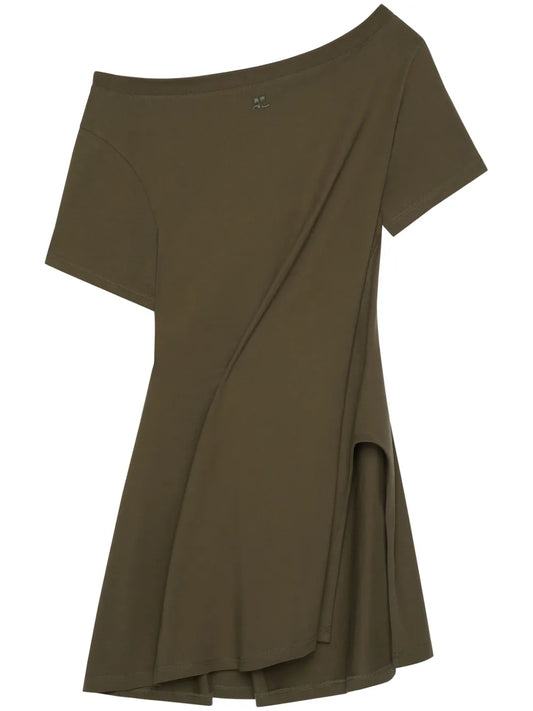 Boat Neck Mini Dress