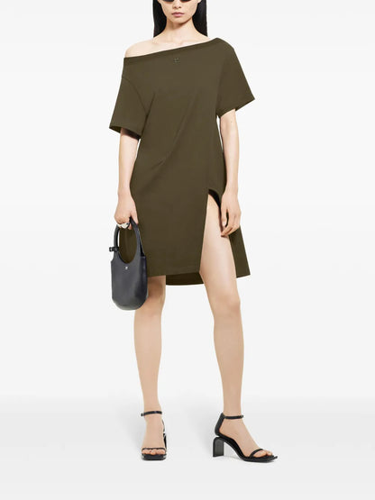 Boat Neck Mini Dress