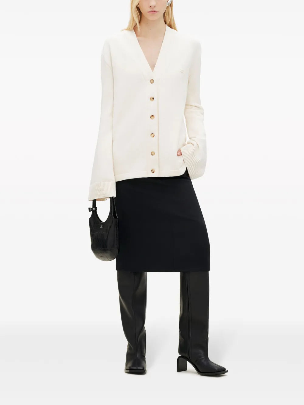 Logo-Appliquéd Cardigan