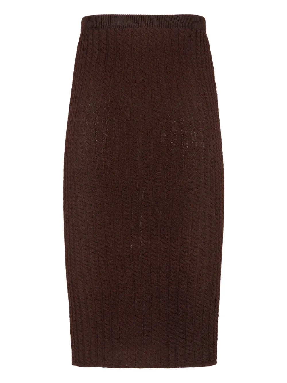 Cable-Knit Midi Skirt