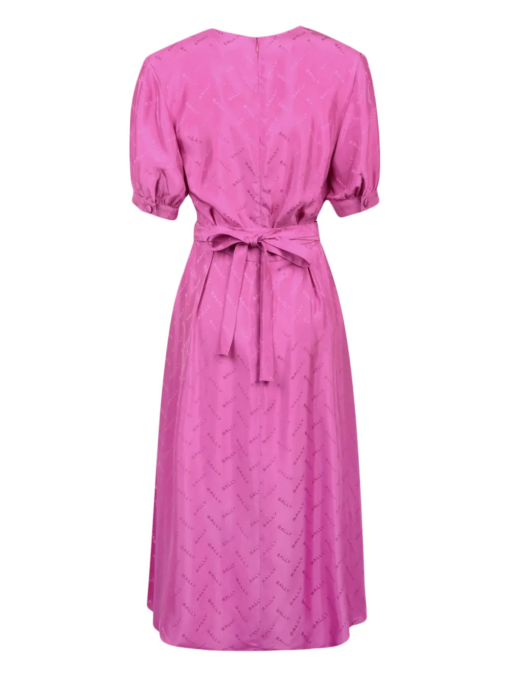 Tie-Waist V-Neck Midi Dress