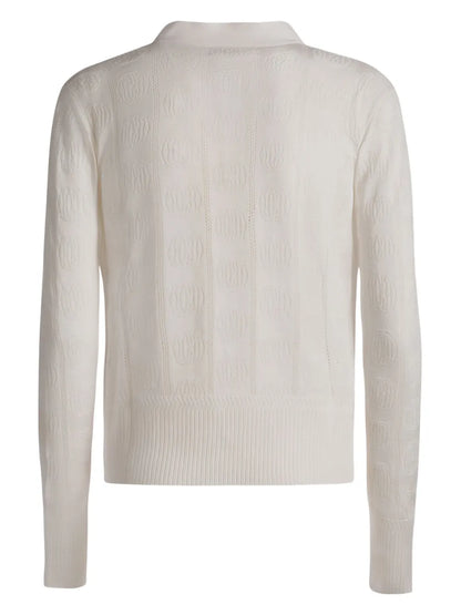 Emblem Jacquard Silk-Blend Cardigan
