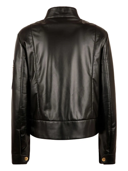 Quilted Leather Biker Jacket