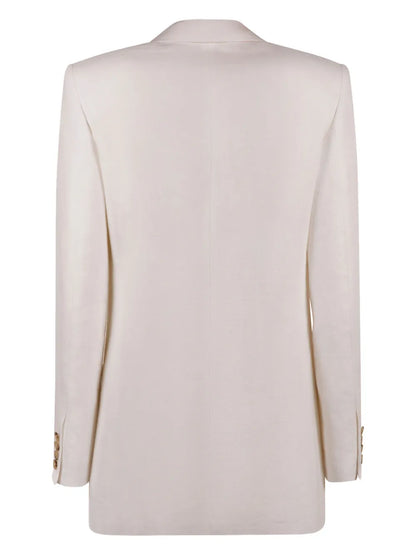 Double-Breasted Linen Blazer