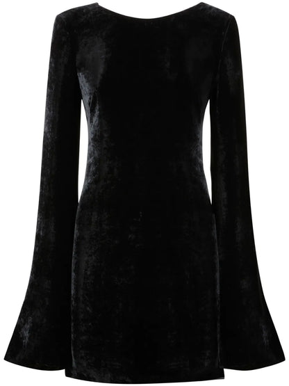 V-Back Velvet Minidress